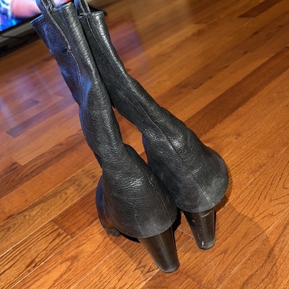 Nine West vintage Black Heeled ankle leather  boots Sz 9.5 - Picture 15 of 15